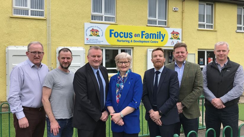 Representatives from the Housing Executive, The Electric Storage Company and Focus on Family met for an update on the Girona Project in Ballysally.  