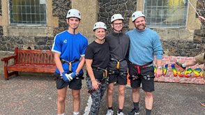 Family Activity – David and Arlene Burke pictured with sons Caleb and Eli. 