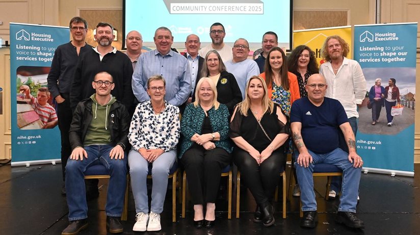 Celebrating the work of community groups: Housing Executive staff, Central Housing Forum members and guest speakers