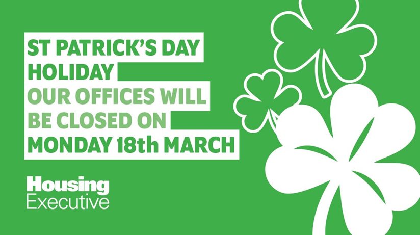 St. Patrick's Day holiday. Our offices will be closed on Monday 18 March 2024.