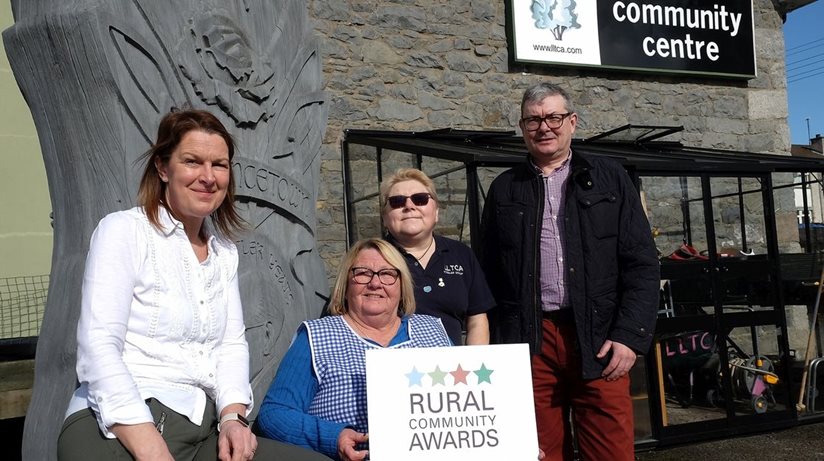 Pictured are members of Laurencetown, Lenaderg and Tullylish Community Association, winners of the Housing Executive’s Community Spirit award in the recent rural community awards, (left to right), Claire Patience, Community Development Manager for LLTCA, Bronagh Mayes, LLTCA, Patricia McConnon, LLTCA and Eoin McKinney, Housing Executive Rural Unit.