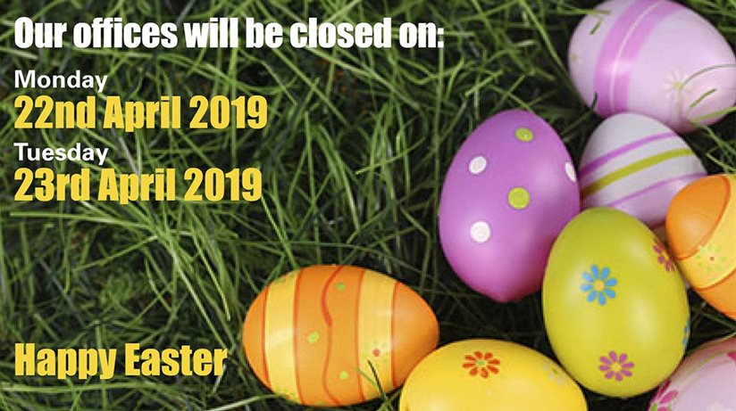 Housing Executive offices will reopen on Wednesday 24 April 2019.