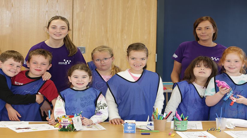 Friends have a ball at Tullyally Community Partnership’s summer project.