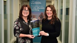 Grainne Mullin, Head of Housing for All, Housing Executive and Caroline Connor, Interim Director, Strategic Housing Authority, Housing Executive are pictured with the Housing Executive’s draft Rural Strategy 2026 – 2031.