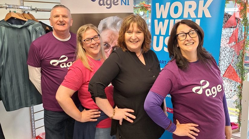 Our Chair, Nicole Lappin visited the Bangor store on the day, with volunteers from the Housing Executive.