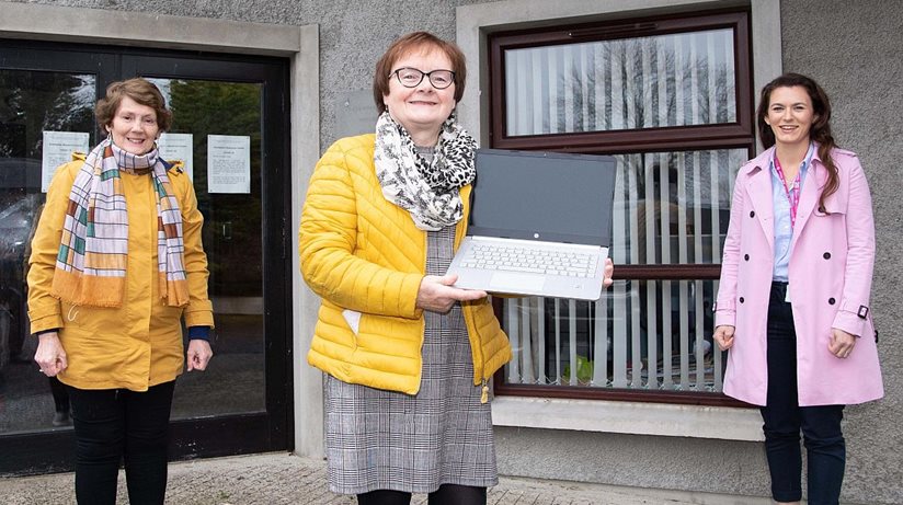 Pictured is Granaghan District Women’s Group chair, Deirdre Bradley and secretary, Ann McNicholl. Also pictured is Amy Hall, Good Relations Officer with the Housing Executive. 