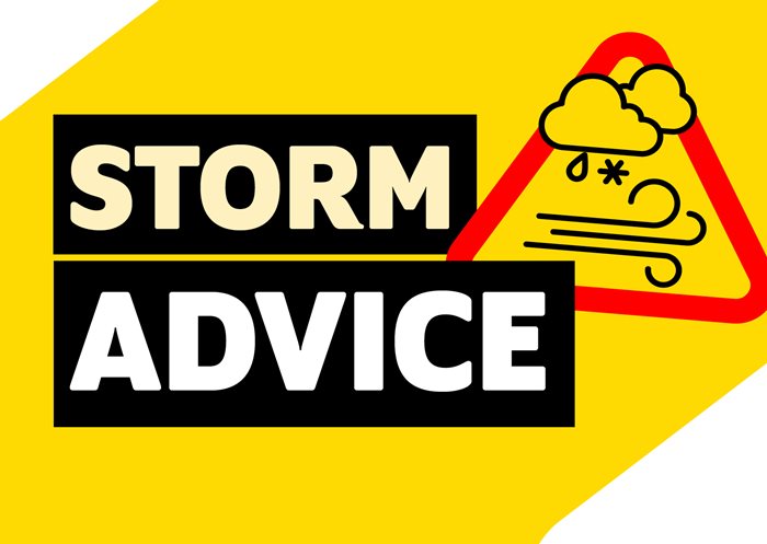 Amber warning for stormy weather