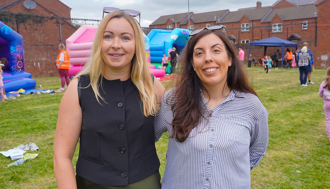 (LR) The Housing Executive’s Emma Galway with Project Coordinator Ani Kanakaki.