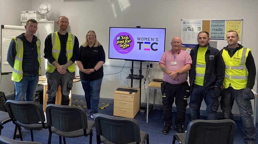 Claire King, Women’s Tec, joins staff from the Housing Executive’s Direct Labour Organisation (DLO) to explore barriers that women and girls face in non-traditional sectors and identify ways to make working environments more accessible and inclusive for women and men.
