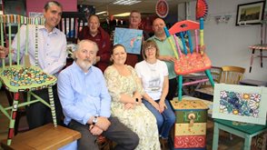 Housing Executive Area Manager, Claire Crainey with members of NIHE and LCCL 
