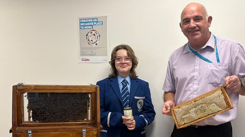 Josie was given a tour of the beehives by resident beekeeper Robert McClean.