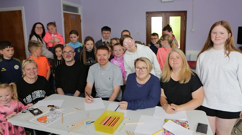 Integration is key…Enjoying the summer programme of activities are children, parents, volunteers and staff involved in the Neighbours United project in Strabane.