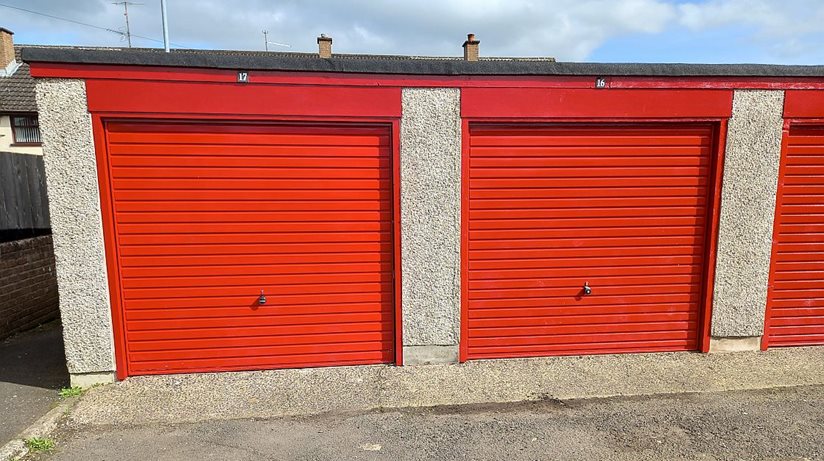 Some of the recently renovated garages in Ballykeel, Ballymena. 