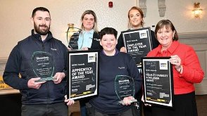 Some of our recent apprentices who were recognised for their achievements as a result of apprenticeship placements.