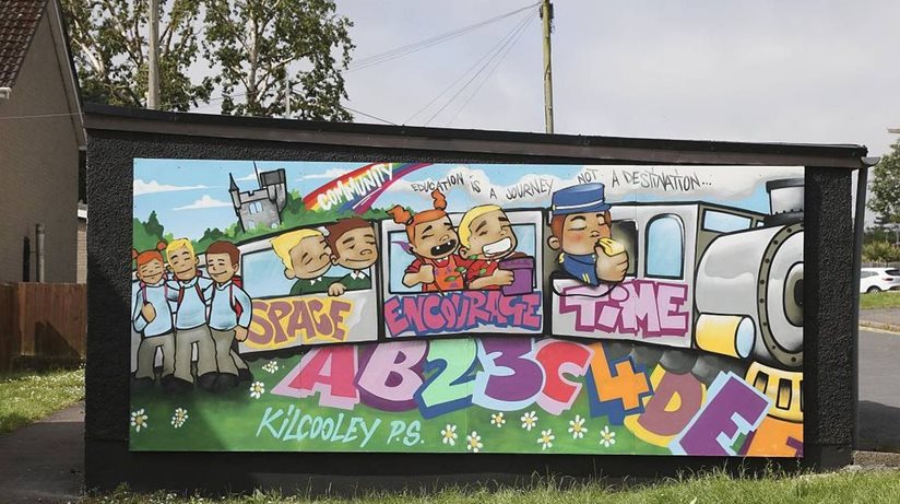 The new mural celebrates lifelong learning