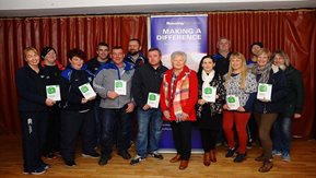 Residents receive their first aid certificates