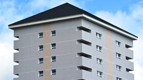 Exterior of multi storey flat block