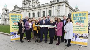 Energy Saving Week launch outside Belfast City Hall