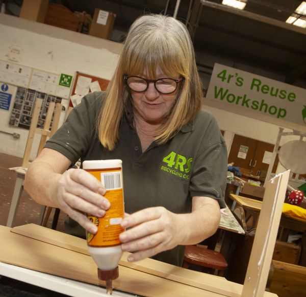 Woman doing joinery